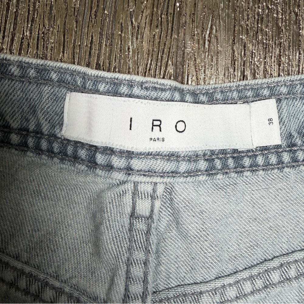 IRO Thenay Carrot-fit Jeans In Blue Grey Size 38 - Medium MSRP $395 - Picture 4 of 8